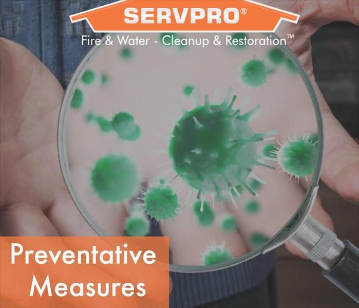 preventative cleaning picture with floating germs